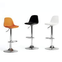 Tabouret de bar moderne en métal réglable en hauteur avec levage rotatif pour usage commercial, chaise haute de comptoir pour salon
