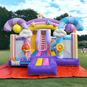 Nuevo tobogán temático de parque inflable Sweet Dreams Unicorn Jumping Castle Rainbow Bounce House Combo - Product Image 3