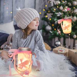 Nouvelles idées de produits : DIY artisanal, lumière de fée licorne pour pot Mason, LED blanc chaud, jouets pour enfants, lumières de pot célestes pour filles - Product Image 3