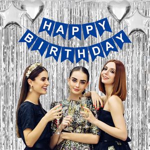 Décorations d'<span class=keywords><strong>anniversaire</strong></span> bleues pour <span class=keywords><strong>homme</strong></span>, fournitures de fête d'<span class=keywords><strong>anniversaire</strong></span> pour lui, elle, femme, garçon, fille, ensemble de <span class=keywords><strong>décoration</strong></span> de fête pour 16e, 20e, 21e, 22e, 25e, 30e <span class=keywords><strong>anniversaire</strong></span> - Product Image 5