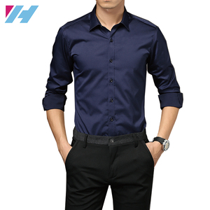 2021 New Trendy Neueste Design von Half Shirt Uniform Formale Single Button Full Polyester/Baumwolle Shirt für Männer Smoking Shirts