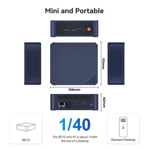 SEI 12-Core Mini PC de escritorio Integrado <span class=keywords><strong>Intel</strong></span> Core RJ45 LAN 16GB DDR4 <span class=keywords><strong>Video</strong></span> SSD para Gaming Office Uso comercial Pocket - Product Image 1