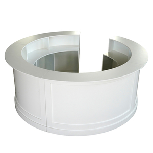 شريط قوس أبيض قابل للتخصيص لخزانة زفاف أوروبا الغربية الخشبية أثاث تجاري ، أثاث - Product Image 3