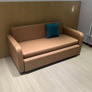 लिविंग रूम सोफा बिस्तर 2 सीटर फोल्डेबल स्लीपर होटल सोफा बिस्तर के लिए चमड़े के परिवर्तनीय डिजाइन तह सोफे बिस्तर - Product Image 6
