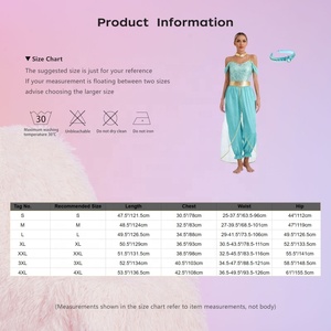 Traje de princesa árabe para danza del vientre para mujer, peleles con diadema y disfraz para actuación, desfile, circo, club nocturno, Raves - Product Image 6