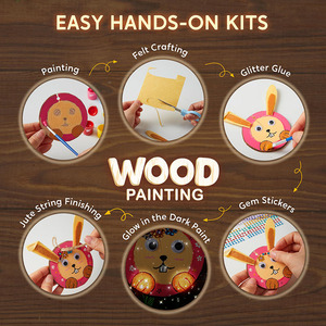 Kit di Pittura su Legno 16 Pezzi, Set Artistico Luminoso al Buio per Bambini dai 14 Anni, Materiali Artistici con Fogli di Feltro, Regalo di Compleanno - Product Image 5
