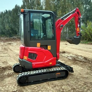 Mini Excavadora Roja Multifuncional para Agricultura y Huertos - Product Image 1