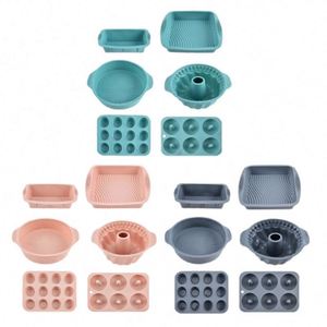 Non-Stick <b>Silicone</b> Fluted Chiffon Toast Cake <b>Baking</b> Mold Round Cake Pan for Jello Gelatin Bread - Product Image 4