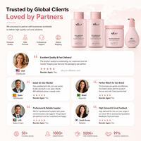 Kit de soin des boucles SILU Private Label 4 en 1, shampoing et après-shampoing hydratant anti-frisottis pour cheveux bouclés