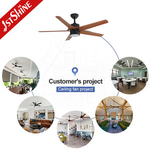 1stshine Led Ventilador de techo 52 pulgadas 5 aspas ABS 3 colores Iluminación LED Ahorro de energía Ventilador de techo con luz - Product Image 5