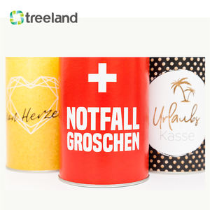 맞춤형 재활용 종이 돼지 저금통 개인화 된 실린더 독특한 디자인의 라벨 표면 처리 동전 은행과 냄비 절약 - Product Image 4