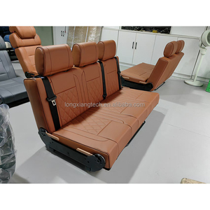 LXRV 100cm de ancho de alta calidad Napa cuero <span class=keywords><strong>Camper</strong></span> Van 2 plazas asiento doble cama silla RV asiento personalizado para MPV Van Motorhome - Product Image 5