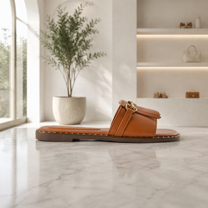 Nuovi Arrivi <span class=keywords><strong>MIA</strong></span> DIVA Eleganti Ciabatte da Donna con Applicazioni Dorate in PU Punta Quadrata per Uso Quotidiano e Ufficio Primavera Estate - Product Image 2