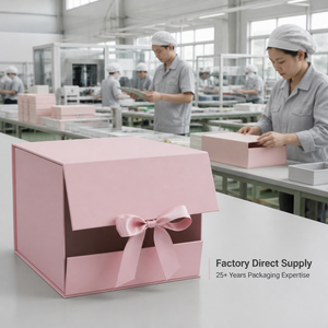 Pink Square Magnetic <strong>Gift</strong> Box Foldable Design Satin Ribbon <strong>Bow</strong> Luxury Matte Finish for <strong>Gifts</strong> Wholesale From Factory Supply - Product Image 4