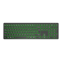 Clavier de jeu numérique sans fil rétroéclairé 7 couleurs, double mode, USB 3.0, à ciseaux, pour ordinateur portable, tablette, Macbook, ordinateur de bureau, version anglaise