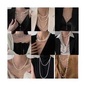 Collar de Perlas Largo de Moda, Collar de Perlas de Varias Capas para Mujer, Collar de Perlas Personalizado, Económico y de Bajo Precio - Product Image 2