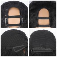 Perruque synthétique sans colle, 24 pouces, Yaki longue et bouclée, demi-perruque, résistante à la chaleur, fibre de haute température européenne et américaine