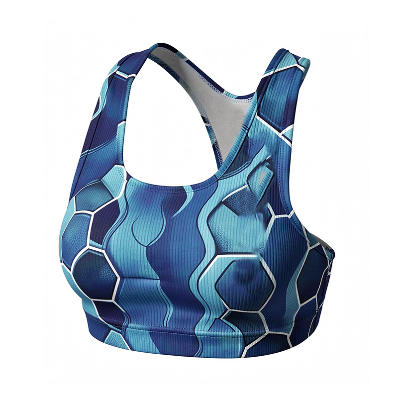 Fanshi Customizable Team Soccer Sports Bra Quick Dry Elastic Racerback For Women Football Workout Top