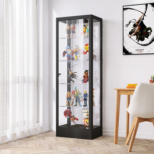 Vetrina Espositiva in Vetro con Illuminazione LED, Espositore in Metallo per Negozi e Collezioni - Product Image 2
