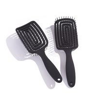 Nouvelle Brosse Coiffante Portable Anti-Moustiques Creuse et Circulaire pour Filles, Volumisante, Massante du Cuir Chevelu, Design Côtelé L-785