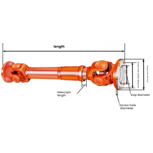 Joint universel SWC, long et court, télescopique, pour l'assemblage de l'arbre de transmission, tête de connexion, bielle de connexion du moteur - Product Image 6