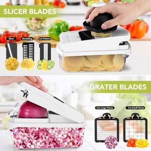 Multifunctional Fruit & Vegetable <b>Kitchen</b> <b>Gadget</b> 15-in-1 Vegetable Cutter Onion & Carrot Chopper Food Shredding Vegetable Cutter - Product Image 2