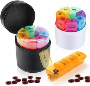 Nouvelle Trousse à Pilules Hebdomadaire 7 Jours en Cuir PU – Étui de Voyage Organisateur de Médicaments - Product Image 1