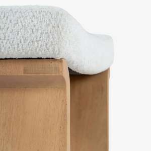 Puf Versátil Multiusos de Madera Maciza, Cojín de Suelo y Reposapiés para Sala de Estar, Dormitorio, Área de Juegos Escolar, Diseño Tradicional - Product Image 4