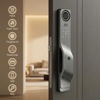 Serrure intelligente WiFi Vertexis M6 Tuya Cloud avec reconnaissance faciale et accès en temps réel via l'application - Compatible avec les portes en alliage d'aluminium de grade C et en laiton