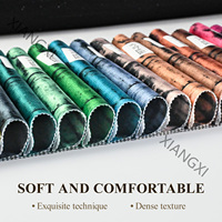 Tissu de canapé en velours 100 % polyester, motif marbré, 300 GSM, respirant, vert émeraude, doux et durable, directement de l'usine