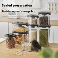 Jenson Boîte de rangement sous vide transparente scellée en PET Récipient alimentaire rectangulaire en plastique pour la cuisine-pour légumes grains de café