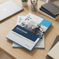Impression de brochures professionnelles écologiques à deux volets avec impression sérigraphique pour la promotion