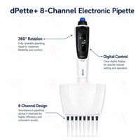 Micropipette à volume réglable de 30 µl à 300 µl, 8 canaux, design ergonomique léger, pipetteur pour la manipulation des liquides en laboratoire