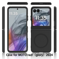 Porte-anneau magnétique Protection par sublimation étui de téléphone portable transparent pour Motorola Razr + 60 2024 Ultra Hard Clear Cover
