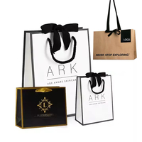 Sac en papier personnalisé pour bijoux, sac de shopping de luxe de marque célèbre à prix de gros, imprimé avec votre propre logo