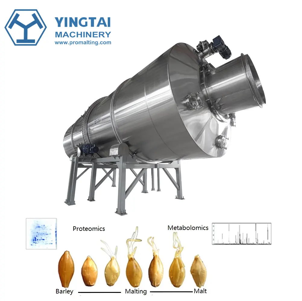 Zanaat malt/mikro malt2tons, 5 ton, 10ton davul tipi zanaat Malting makinesi zanaat bira fabrikaları, damıtma ve pişirme fabrikaları