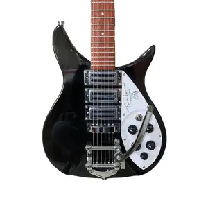 Rickenbackers 325电吉他颤音系统桥黑色玫瑰木指板6弦吉他免费送货