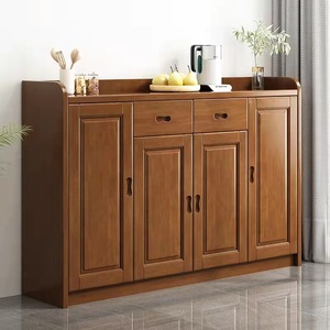 Scarpe moderne armadietto di stoccaggio in legno massello due o tre porte, casa ingresso Rack di stoccaggio, armadietto in rovere con più strati - Product Image 5