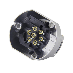 Adaptateur de prise de remorque étanche en aluminium, norme européenne, 7 broches, contact en cuivre, noir, 75g, fabriqué en Chine, 12V, camion, 2006 - Product Image 4