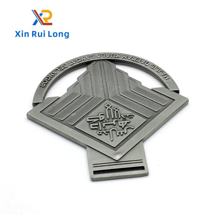 Porte-clés Marathon avec placage de médaille, produit de qualité supérieure, 100 pièces, médaille en laiton Antique