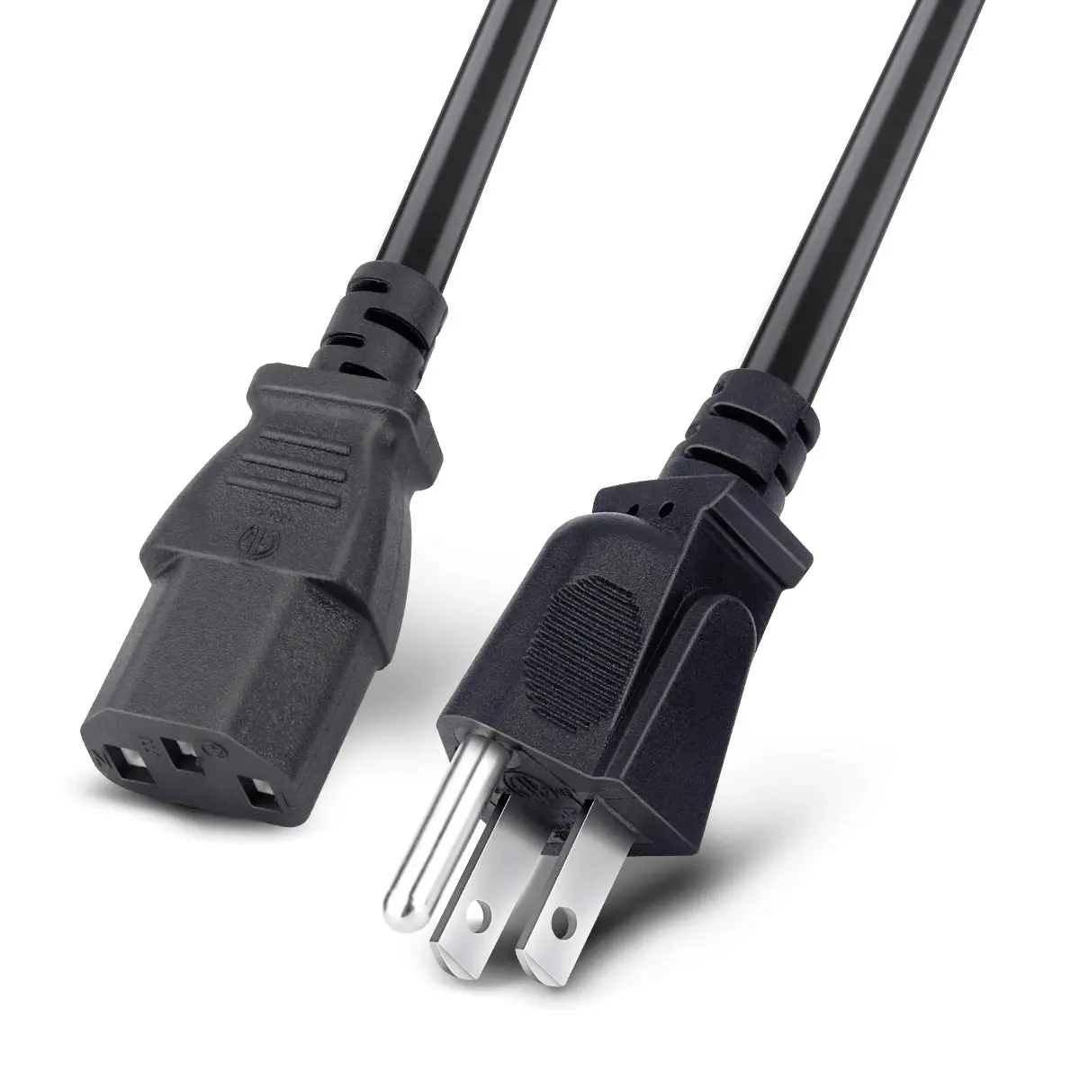 US plug-C13 3 Pin Prong Plug Cable USA 3Pin AC Cords Electric Lead C13 US Power Cord