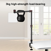 Support de caméra PULUZ à fixation supérieure avec pince en C pour bureau, idéal pour le streaming en direct (noir) - Vente directe usine en dropshipping