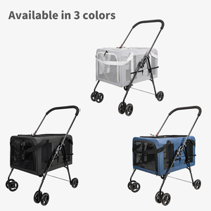 बहुक्रियाशील पर्यावरण के अनुकूल पालतू स्टरोलर ऑक्फोर्ड कपड़े फोल्डेबल चार पहिया पालतू जानवरों के लिए 5.26 किलोग्राम - Product Image 5