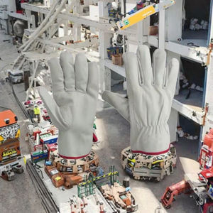 Guantes de Trabajo de Piel de Cabra Baratos para Hombre, Guantes de Conducción de Piel de Cabra Blanca, Guantes de Seguridad para la Construcción, Muñeca Elástica de 25 cm, Duraderos y Transpirables - Product Image 2