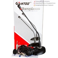 Microphone de conférence filaire cardioïde authentique Haitian HT-D38/48/68HTDZ avec support de bureau professionnel pour réunions
