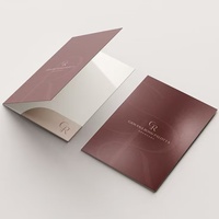 Dossier de présentation personnalisé en papier épais écologique de taille A4 A5 avec pochettes, fabriqué en Chine