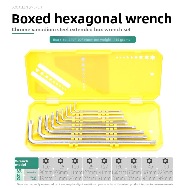Jeu de douilles Torx CRV (Longueur Étendue)