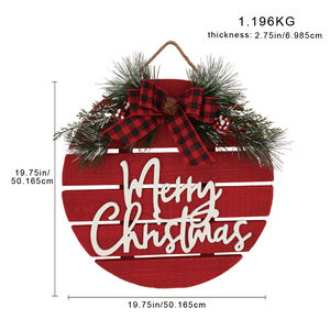 Segno di benvenuto decorazioni per la porta di natale per le vacanze decorazioni per la casa con buon natale ornamenti 85% MDF 15% poliestere - Product Image 5