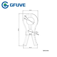 Sonde d'oscilloscope de type pince GFUVE P50 avec rapport 1000:1, précision de 0,1 %, entrée maximale de 1200 A