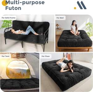 Matelas futon matelassé épais de 8 pouces <span class=keywords><strong>pour</strong></span> <span class=keywords><strong>canapé</strong></span>-lit avec tapis futon en <span class=keywords><strong>mousse</strong></span> à mémoire de forme - Product Image 6